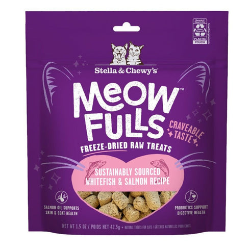 Stella & Chewys Meofulls Whitefish Salmon Freeze Dried Cat Treats 1.5oz - Poudre Pet & Feed Supply